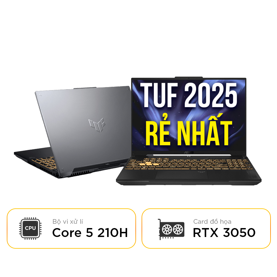 [New 100%] Laptop Gaming Asus TUF F16 FX607VJB-RL151W - Intel Core 5 210H | RTX 3050 | 16 Inch 144Hz