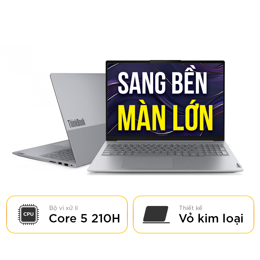 [New 100%] Laptop Lenovo ThinkBook 16 G8 IRL 21SH0093VA - Intel Core 5 210H | 16GB | 512GB | 16 Inch WUXGA