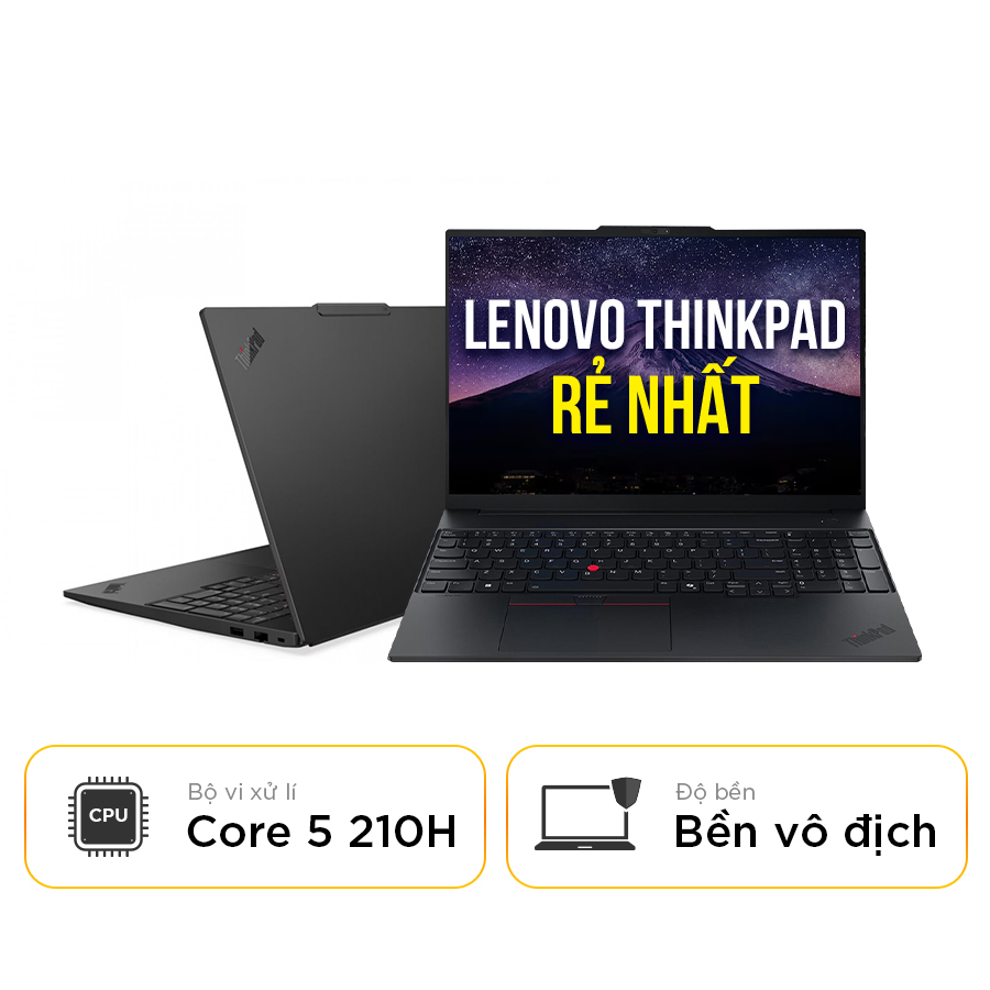 [New 100%] Laptop Lenovo ThinkPad E16 Gen 3 21TF003QVA - Core 5 210H | 16GB | 512GB | 16 inch WUXGA 