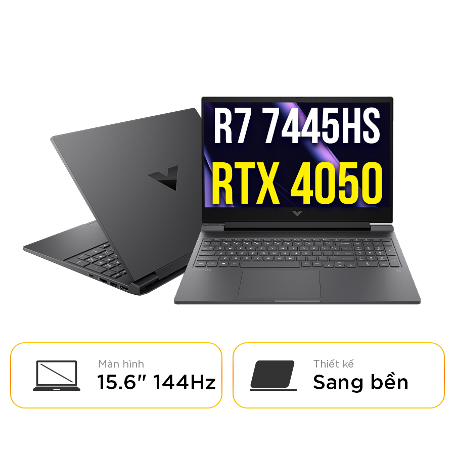 [New 100%] Laptop HP Victus 15-fb3115AX BX9C9PA - AMD Ryzen 7 7445HS | RTX 4050 |  15.6 Inch Full HD 144Hz