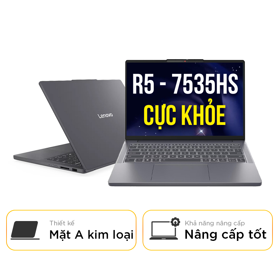 [New 100%] Laptop Lenovo IdeaPad Slim 3 14ARP10  83K6005VVN / 83K6005UVN - AMD Ryzen 5 7535HS | 16GB | 14 Inch WUXGA