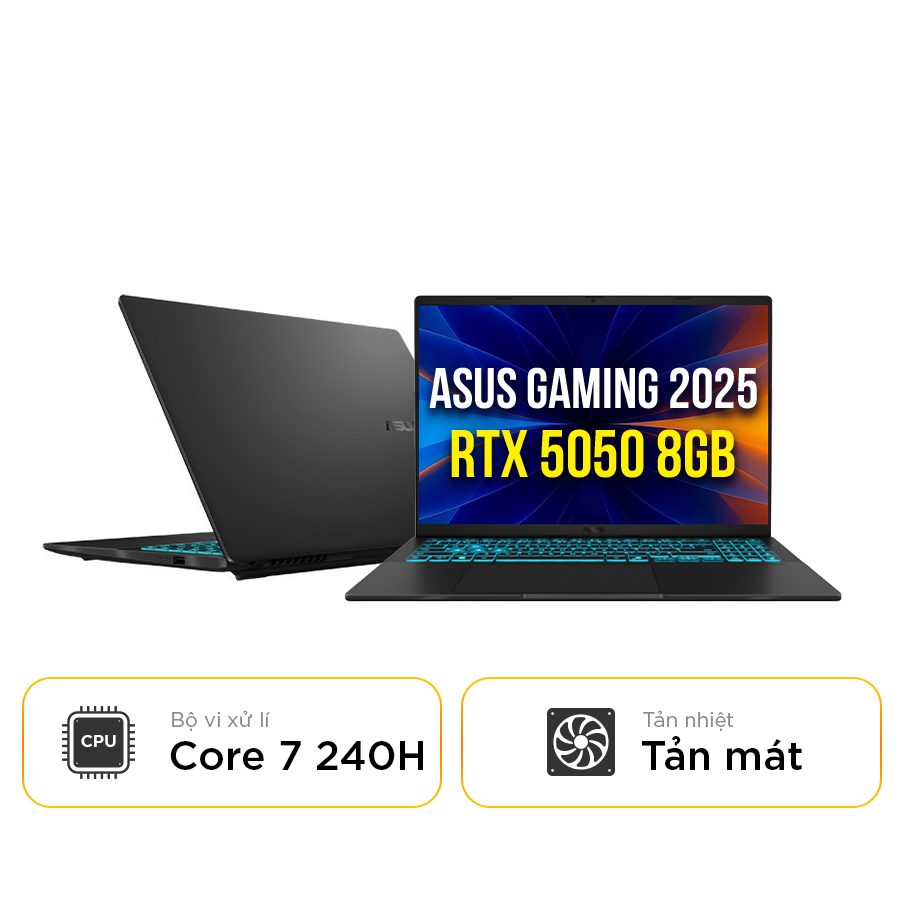 [New 100%] Laptop Asus Gaming V16 V3607VH-RP025W - Intel Core 7 240H | RTX 5050 8GB | 16 Inch 144Hz