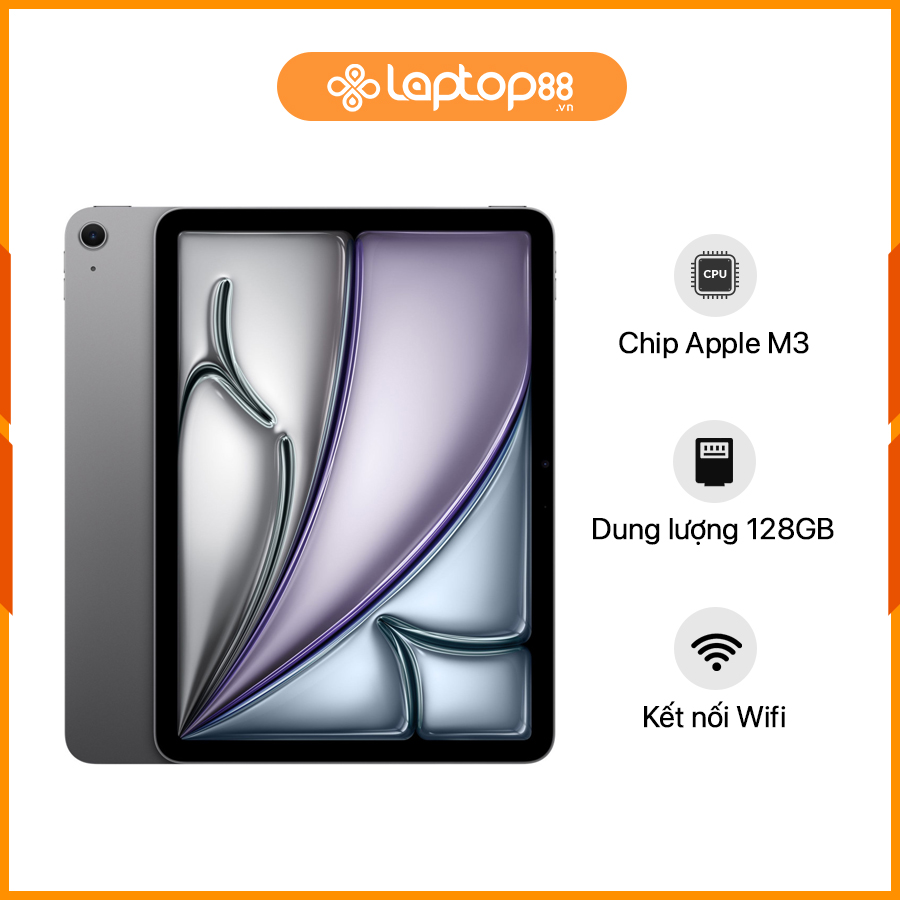 [New 100%] iPad Air 11 inch M3 Wifi MC9W4ZA/A - Chip Apple M3 | 11inch | 128GB | Space Gray