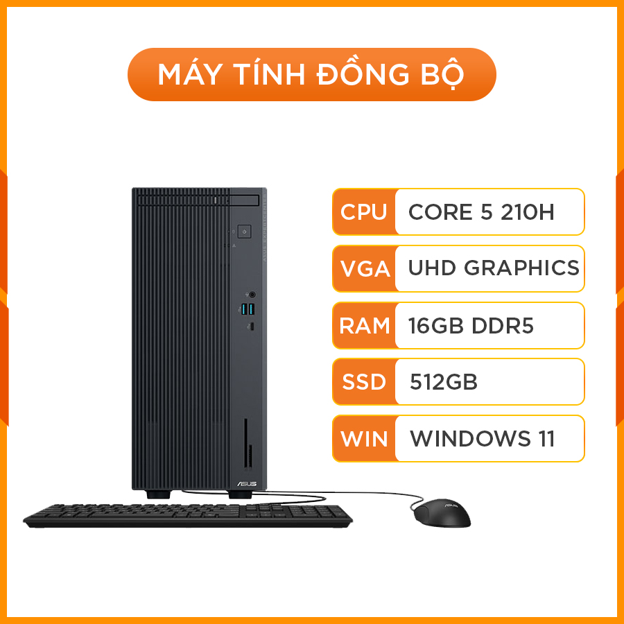 Máy Tính Đồng Bộ Asus ExpertCenter P500MV-05210H003W - Intel Core 5 210H | 16GB | 512GB | Keyboard + Mouse 