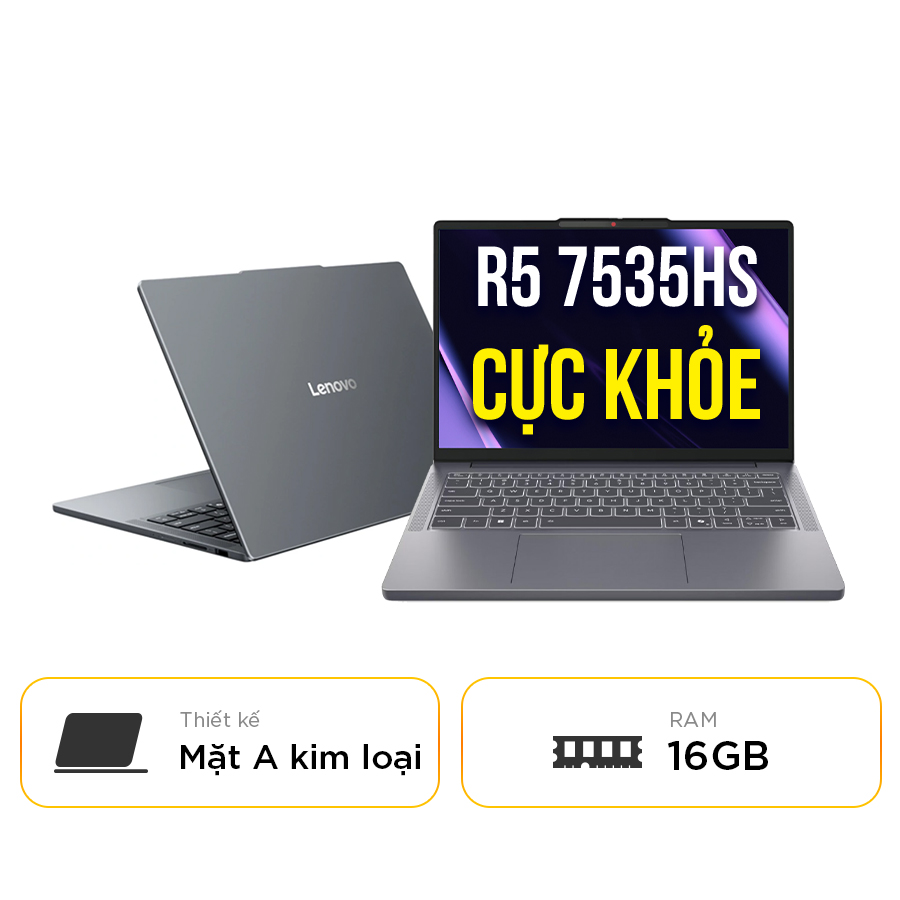 [New 100%] Laptop Lenovo IdeaPad Slim 3 14ARP10 83K600E6VN - AMD Ryzen 5 7535HS | 16GB | 14 Inch WUXGA