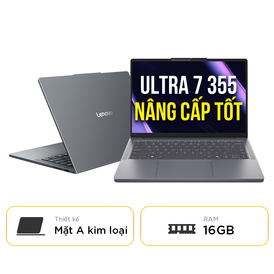 [New 100%] Laptop Lenovo IdeaPad Slim 3 14IPH11 83UQ002GVN - Ultra 7 355 | 16GB | 512GB | 14 Inch WUXGA
