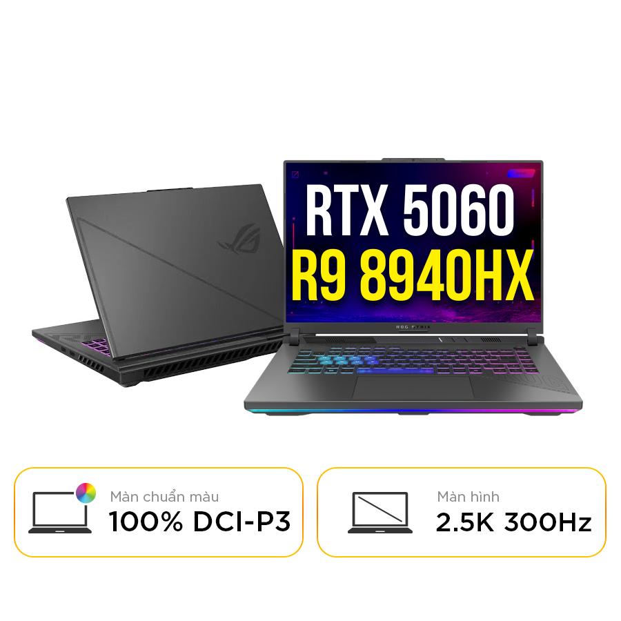 [New 100%] Laptop Gaming ASUS ROG Strix G16 G614PM-TS147W - AMD R9-8940HX | 16GB | 512GB | RTX 5060 | 16 Inch WQXGA 300Hz