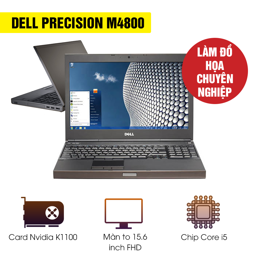 Laptop cũ Dell Precision M4800 - Intel Core i5