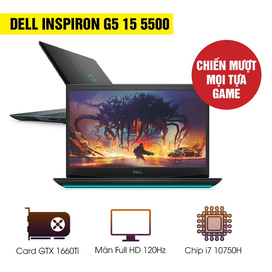 Laptop Cũ Dell Inspiron G5 15 5500 - Intel Core i5-10300H | GTX 1650Ti |15.6 inch Full HD