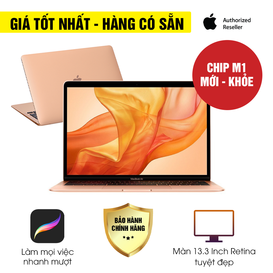 [Mới 100% Full Box] Macbook Air 13 Late 2020 (MGN73SA/MGNA3SA/MGNE3SA) - Chip M1 8 Core - SSD 512GB - Chính hãng