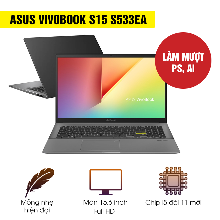 [New 100%] Laptop Asus Vivobook S15 S533EA BN462W - Intel Core i5