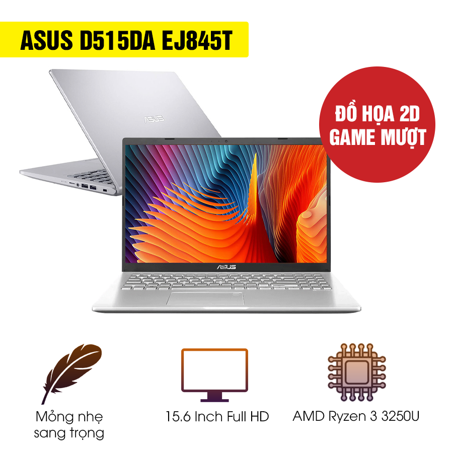 [Mới 100% Full Box] Laptop Asus D515DA-EJ1364W - AMD Ryzen 3