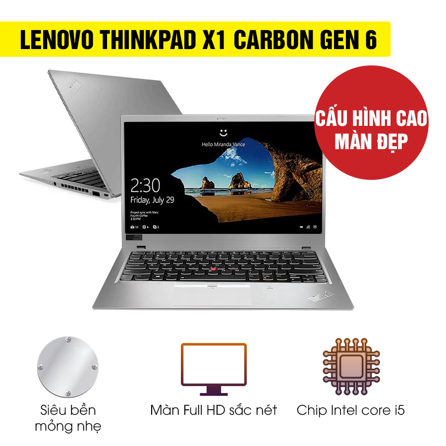 Laptop Cũ Lenovo ThinkPad X1 Carbon Gen 6 - Intel Core i5