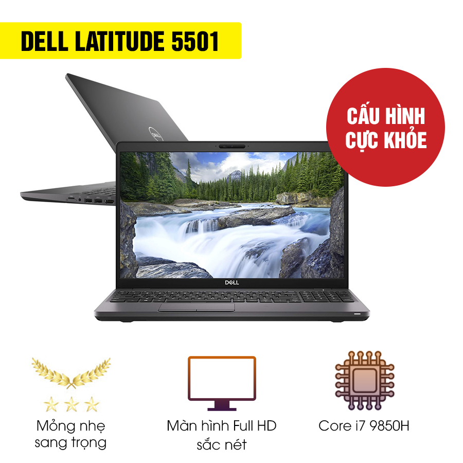 Laptop Cũ Dell Latitude 5501 - Intel Core i7-9850H | 15.6 inch Full HD