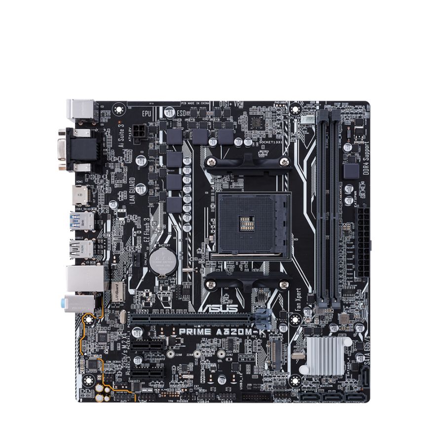 [New 100%] Mainboard Asus Prime A320M-K Mới (AMD A320, Socket AM4, ATX, 2 khe RAM DDR4)