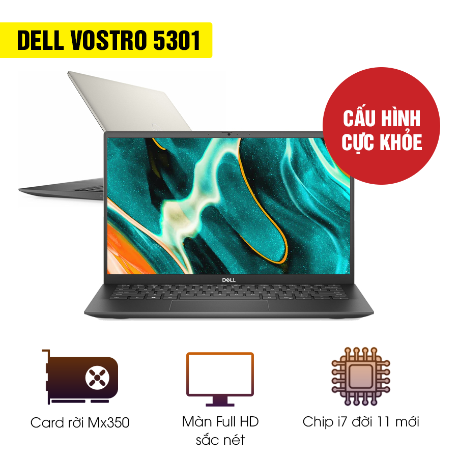 Laptop Cũ Dell Vostro 5301  - Intel Core i7 1165G7 | MX 350 | 13 Inch Full HD