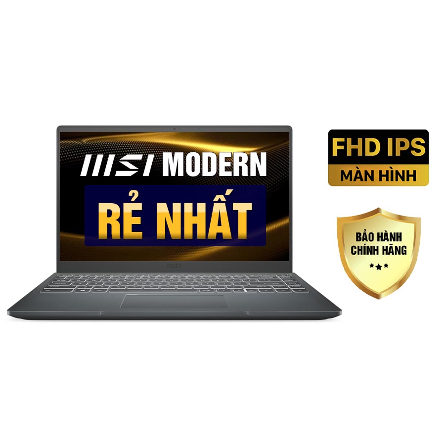 [Mới 100% Full box] Laptop MSI Modern 14 B11MOU 1030VN- Intel Core i3