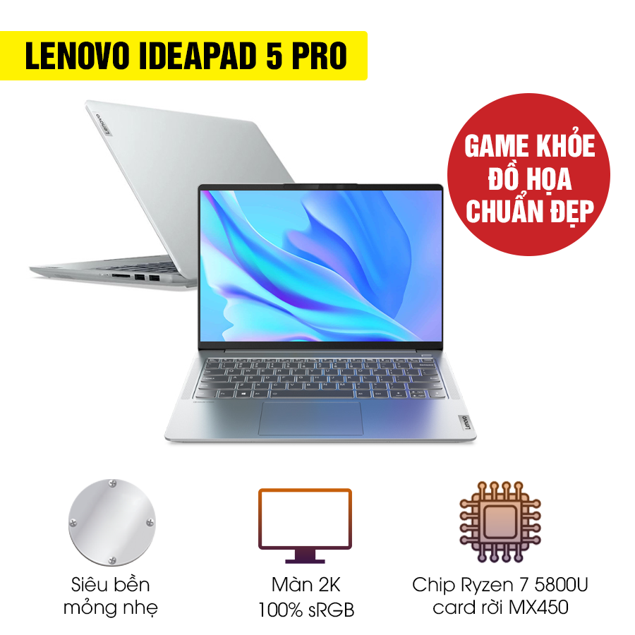[New 100%] Laptop Lenovo IdeaPad 5 Pro 14ACN6 82L700L7VN - AMD Ryzen 7