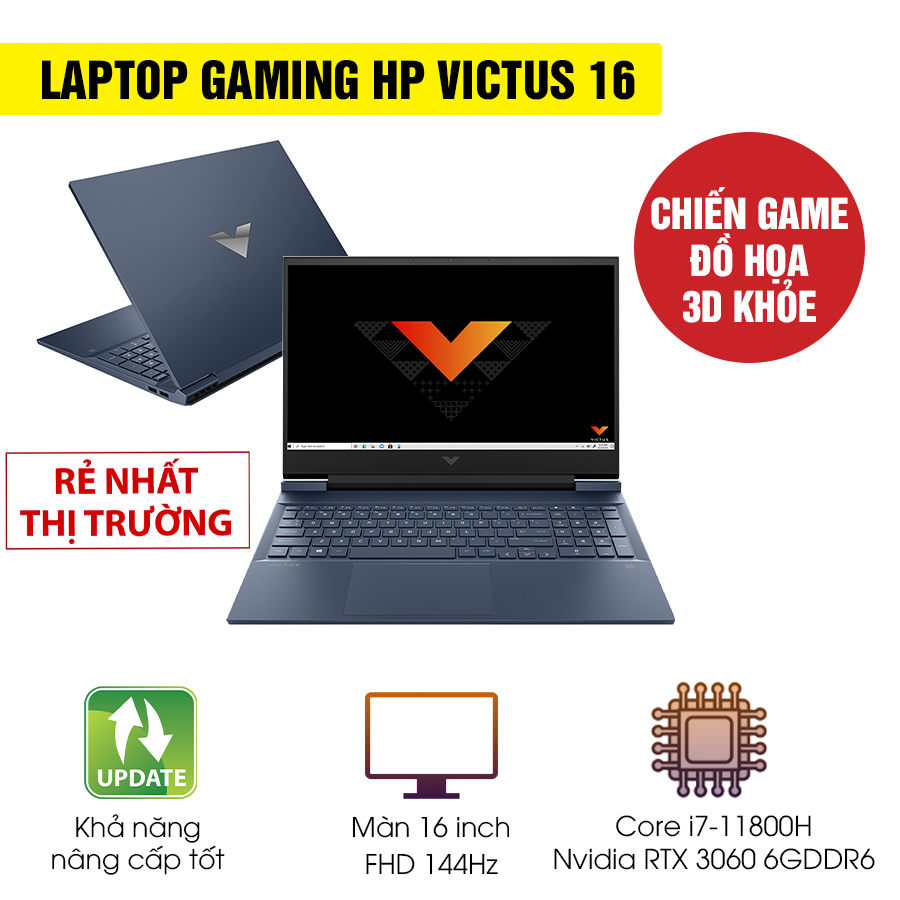 [Mới 100% Full box] Laptop HP VICTUS 16 2021 d0197TX 4R0T9PA - Intel Core i7