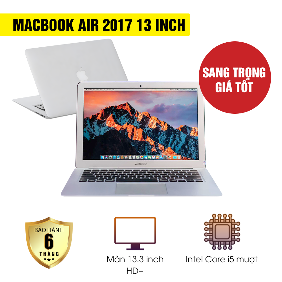 Macbook Air 2017 13 inch cũ (i5 1.8Ghz/RAM 8GB/SSD 128GB)
