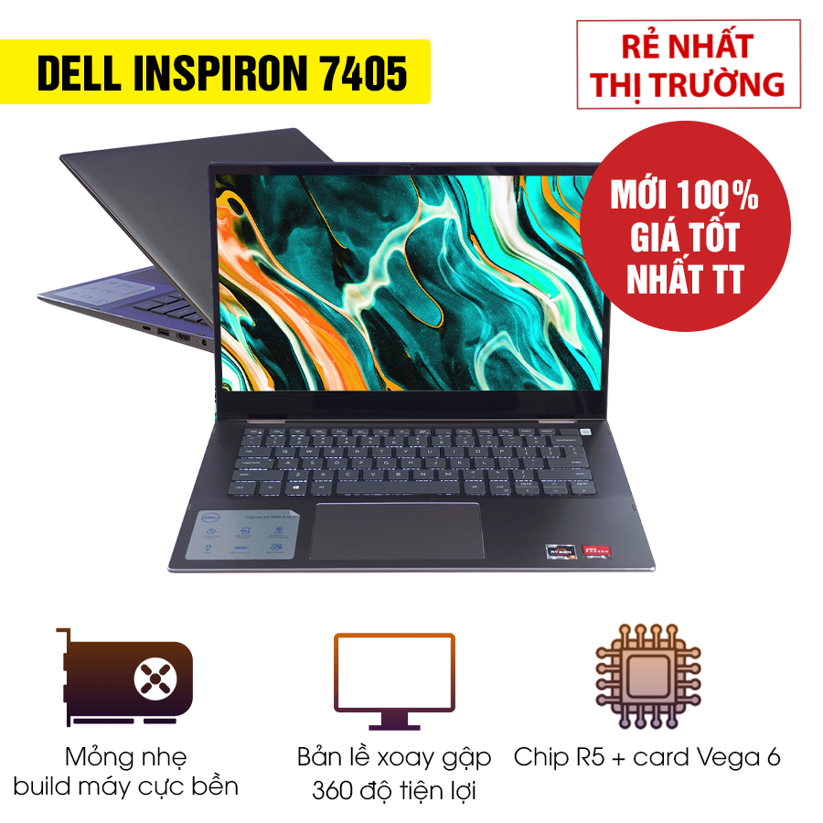 [Mới 100% Full Box] Laptop Dell Inspiron 7405 P76G3 2 in 1 - AMD Ryzen 5