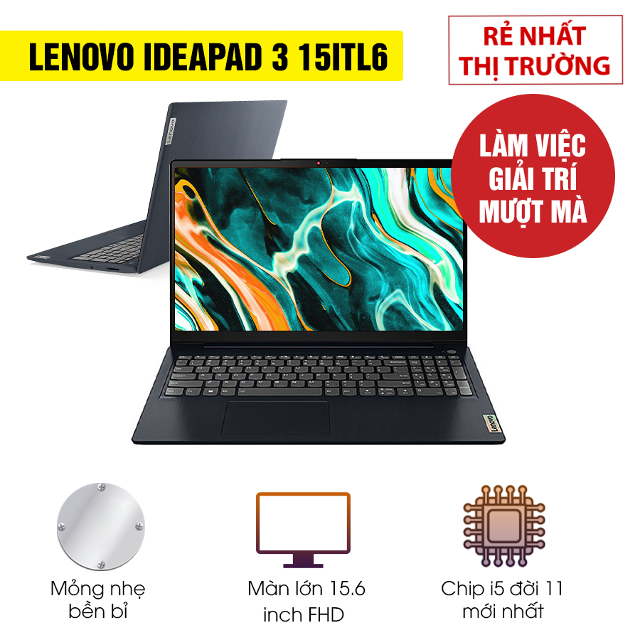 [Mới 100% Full Box] Laptop Lenovo Ideapad 3 15ITL6 82H80043VN - Intel Core i5