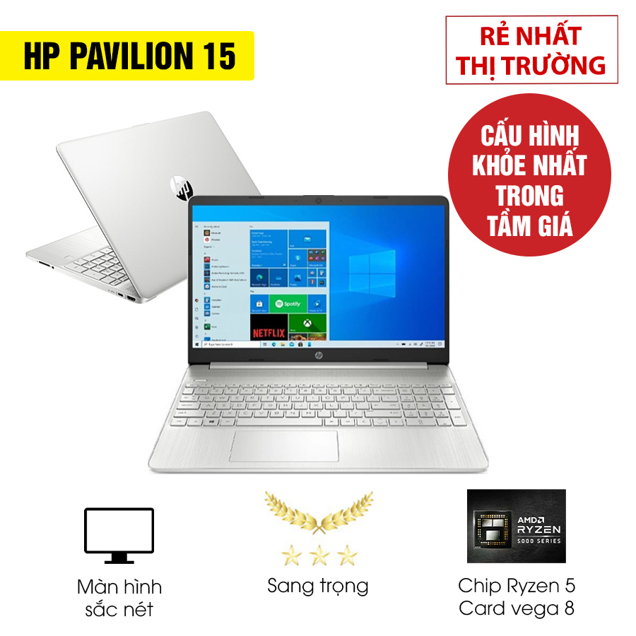 [Mới 100% Full Box] Laptop HP Pavilion 15 - AMD Ryzen 5