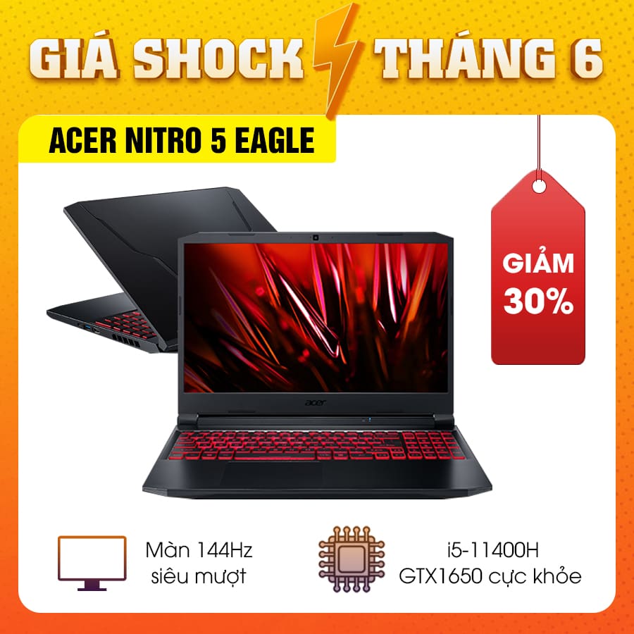 [Mới 100% Full Box] Laptop Acer Nitro 5 Eagle AN515-57-5669 NH.QEHSV.001 - Intel Core i5