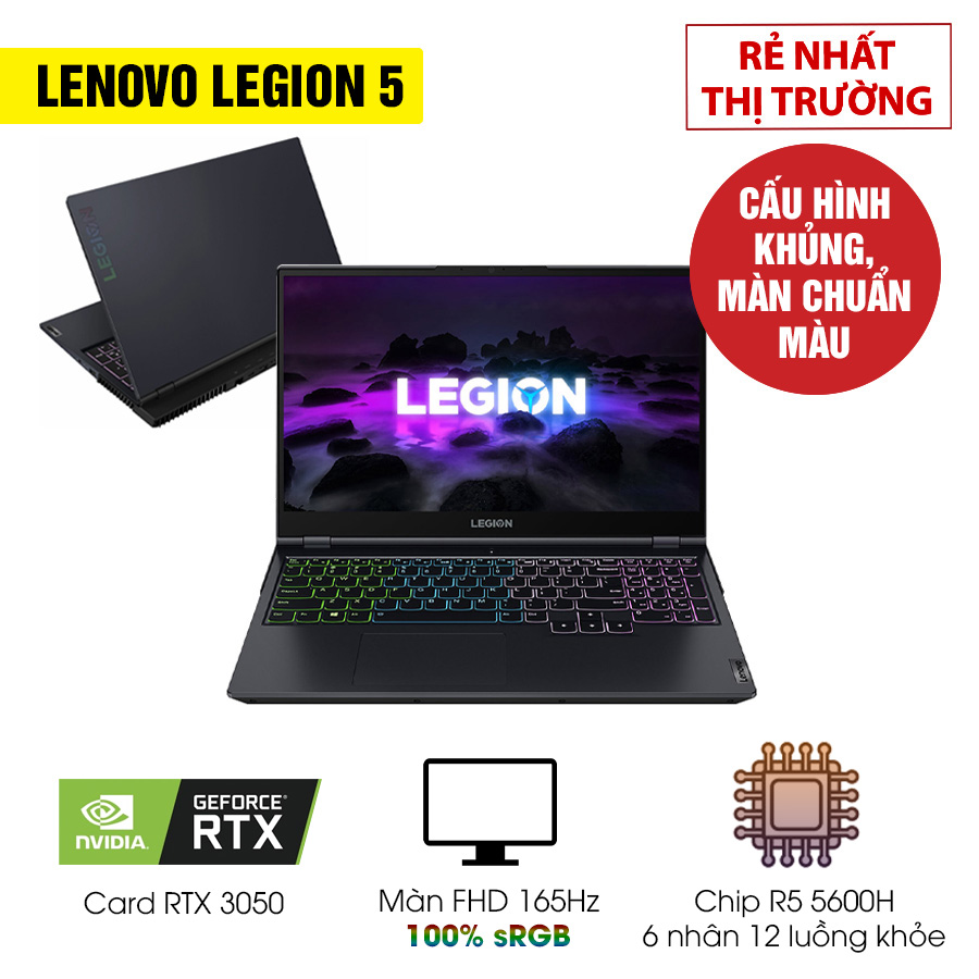 [Mới 100% Full Box] Laptop Lenovo Legion 5 15ACH6 82JW00CQVN - AMD Ryzen 5