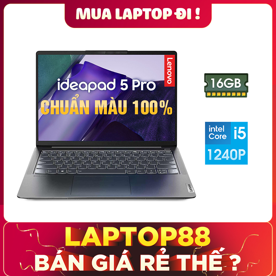 [New 100%] Laptop Lenovo Ideapad 5 Pro 14IAP7 82SH002TVN - Intel Core i5-1240p | 16GB | 14 Inch 2.8K 90Hz