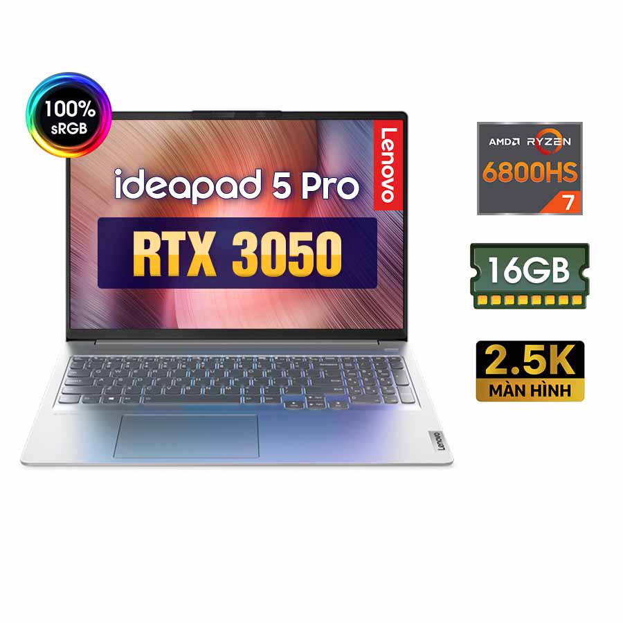 [New 100%] Laptop Lenovo Ideapad 5 Pro 16ARH7 82SN003KVN - AMD Ryzen 7 6800HS | 16GB | 16 Inch WQXGA