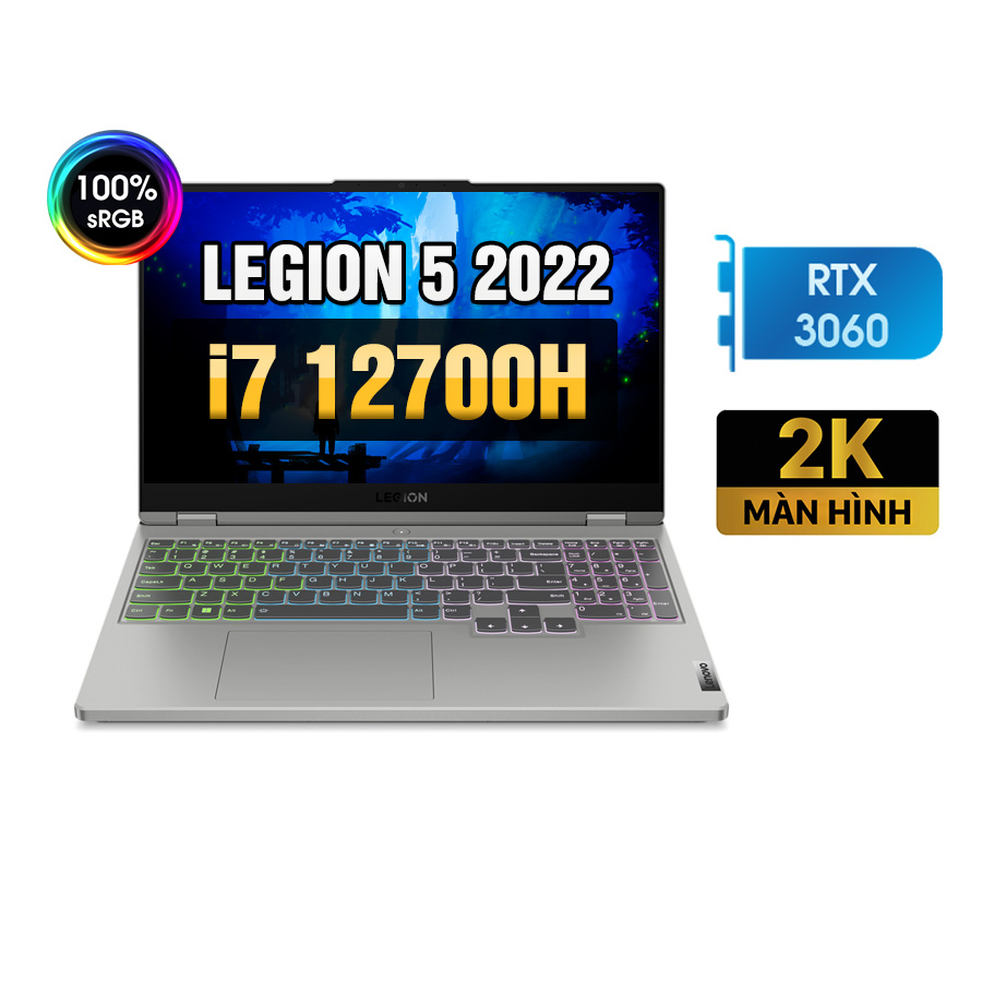 [New 100%] Laptop Lenovo Legion 5 15IAH7H 82RB0047VN 2022 - Intel Core i7 - 12700H | RTX 3060 | 15.6 inch WQHD