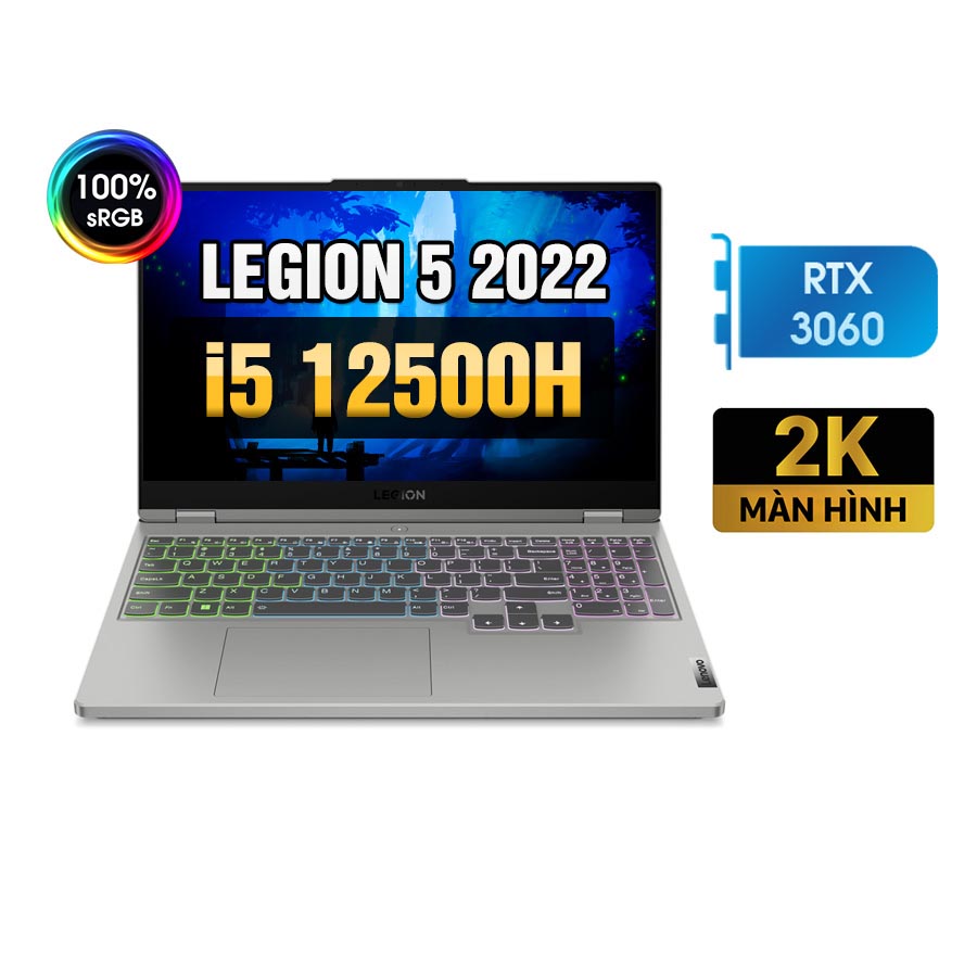 [New 100%] Laptop Lenovo Legion 5 15IAH7H 82RB0048VN 2022 - Intel Core i5 - 12500H | RTX 3060 | 15.6 inch WQHD