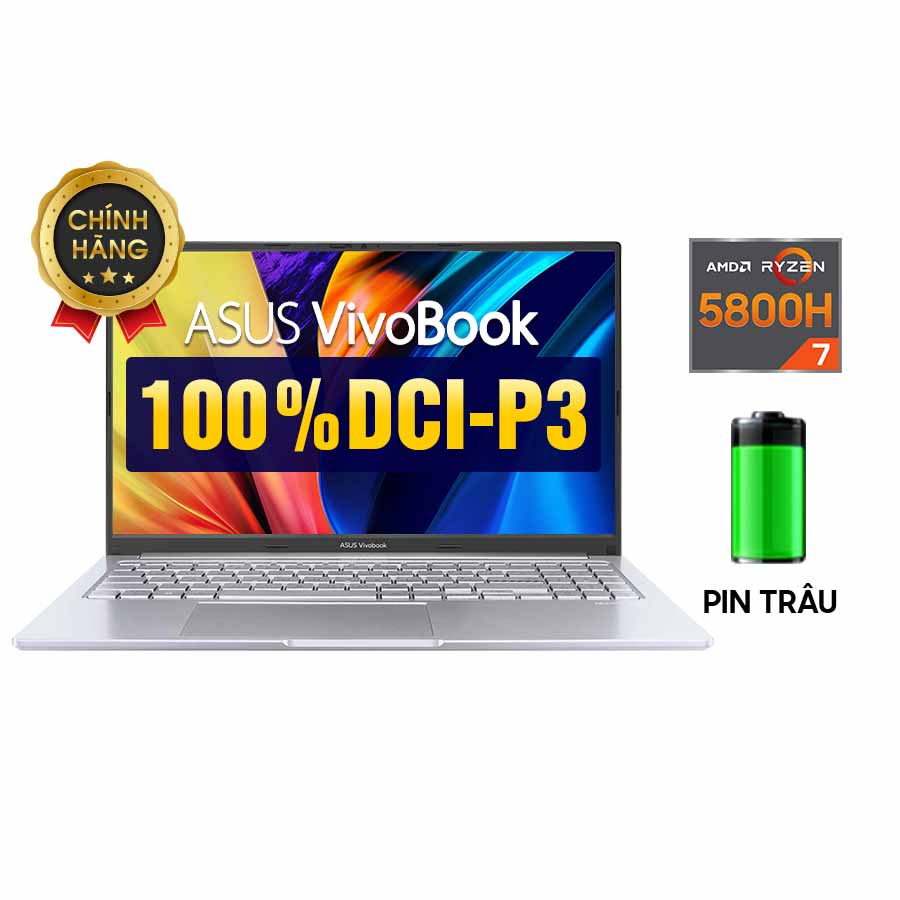 [New 100%] Laptop Asus Vivobook M1503QA-L1044W  - AMD Ryzen 7 - 5800H | 15.6 Inch Full HD | OLED