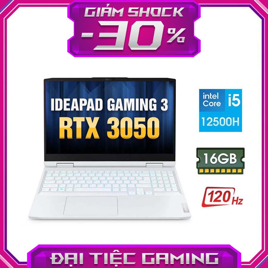 [New 100%] Laptop Lenovo IdeaPad Gaming 3 15IAH7 82S900V3VN - Intel Core i5 - 12500H | RTX 3050 4GB | 15.6 Inch Full HD 120Hz