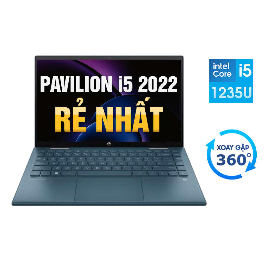 [Mới 100% Full Box] Laptop HP Pavilion x360 2 in 1 14-ek0073dx 7H713UA - Intel Core i5-1235U | 14 Inch Full HD
