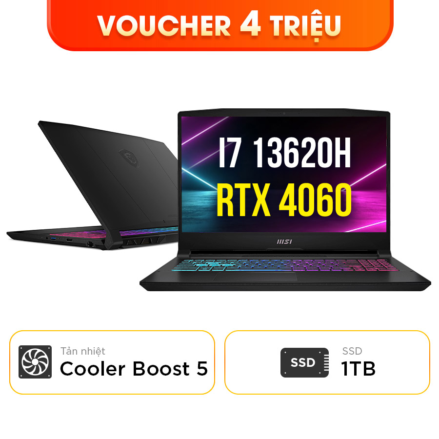 [New 100%] Laptop MSI Katana 15 B13VFK 676VN - Intel Core i7 - 13620H | RTX 4060 | 15.6 Inch Full HD 144Hz