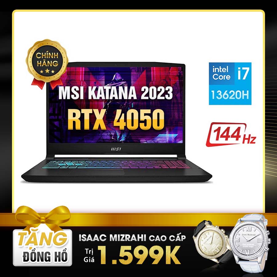 [New 100%] Laptop Gaming MSI Katana 15 B13VEK 252VN | Intel Core i7-13620H | RTX 4050 6GB | 144Hz