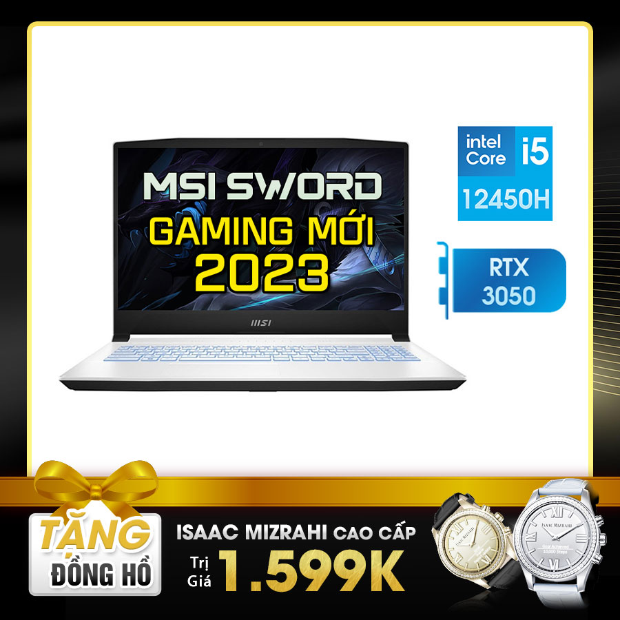 [New 100%] Laptop MSI Sword 15 A12UC 295US - Intel Core i5 - 12450H | RTX 3050 | 15.6 Inch Full HD 144Hz