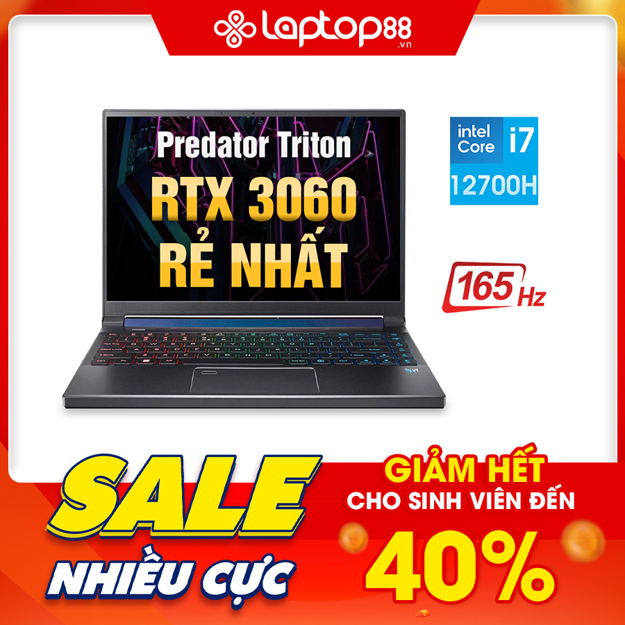 [New 100%] Laptop Acer Predator Triton 300 SE PT314-52s-747P - Intel Core i7-12700H | RTX 3060 | 14 Inch Full HD+