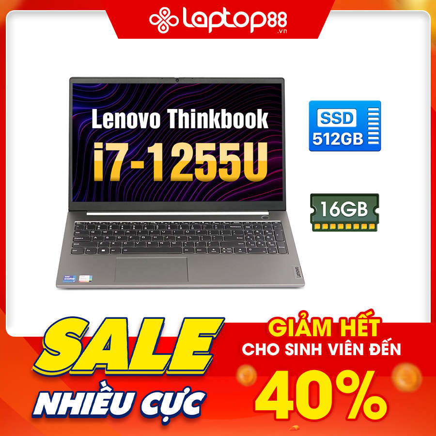 [New Outlet] Laptop Lenovo ThinkBook 15 G4 IAP 21DJX004US | i7-1255U | 16GB | 512GB | 15.6 inch Full HD