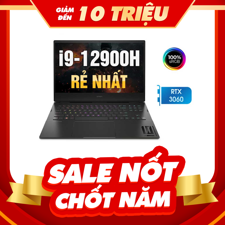 [New 100%] Laptop HP OMEN 16 k0033dx 74S79UA | Intel Core i9-12900H | 16GB | RTX 3060 6GB | 16.1 inch 2K 165Hz