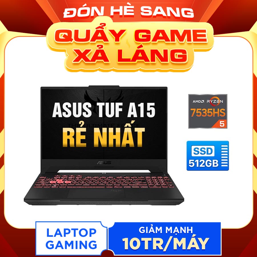 [New 100%] Laptop Asus TUF Gaming A15 FA506NF-HN005W - AMD R5-7535HS | RTX 2050 4GB | 15.6 inch Full HD 144Hz 