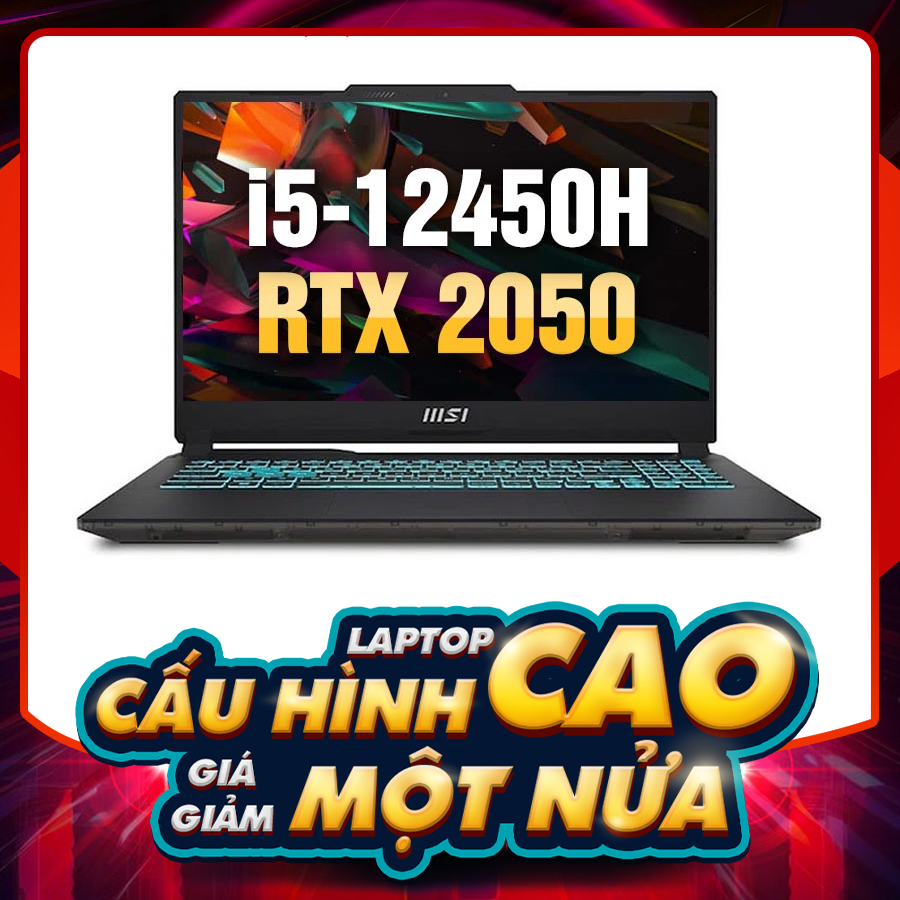 [New 100%] Laptop MSI Cyborg 15 A12UCX-618VN - Intel Core i5-12450H | RTX 2050 | RAM 16GB | 15.6 inch Full HD 144Hz