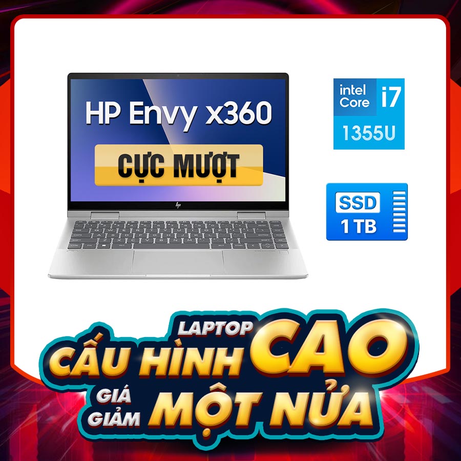 [New 100%] Laptop HP Envy x360 14-es0033dx 7H9Y1UA - Intel Core i7-1355U | 16GB | SSD 1TB  | 14 inch Full HD Touch