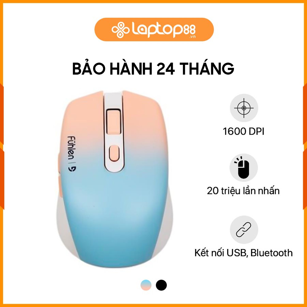 [New 100%] Chuột Không Dây Bluetooth và Wireless Fuhlen B07S Silent Mix / Black