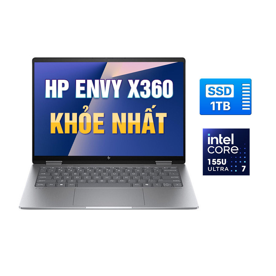 [New 100%] HP Envy X360 2 In 1 14-fc0023dx 9T8G4UA - Intel Core Ultra 7 - 155U |16GB | 1TB | 14 WUXGA Touch