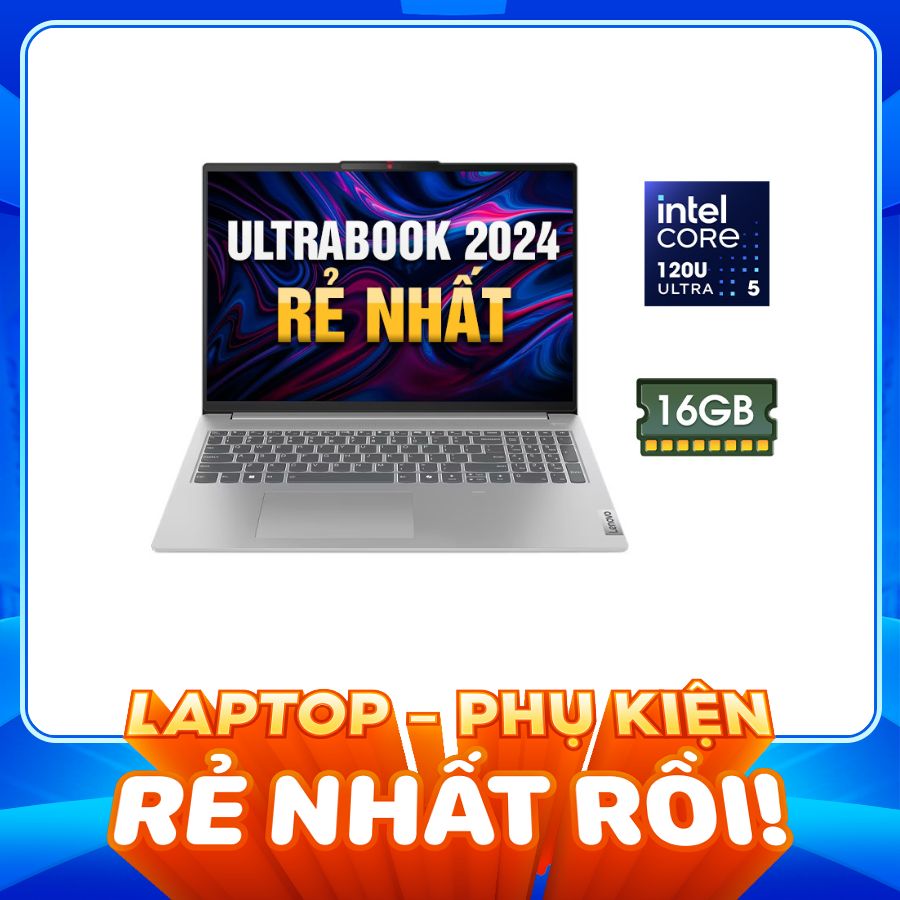 [New 100%] Laptop Lenovo IdeaPad Slim 5 15IRU 83D0000EVN | Intel Core Ultra 5-120U | 16GB | 15.3 inch WUXGA 