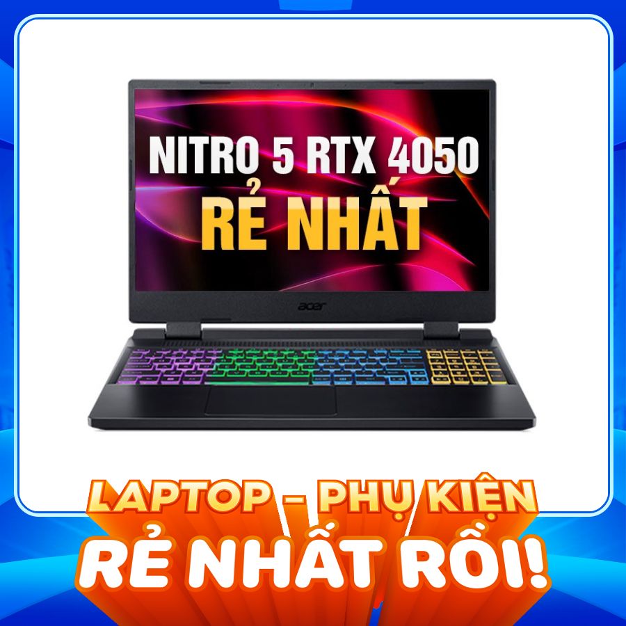 [New Outlet] Laptop Acer Nitro 5 AN515-58-56CH-NHQLZAA.001 - Intel Core i5-12500H | Nvidia RTX 4050 | 15.6 Inch Full HD 144Hz