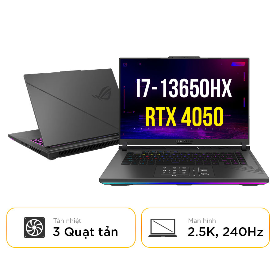 [New 100%] Laptop Asus ROG Strix G16 G614JU-N4132W - Intel Core i7 - 13650HX | RTX 4050 | 16 Inch QHD